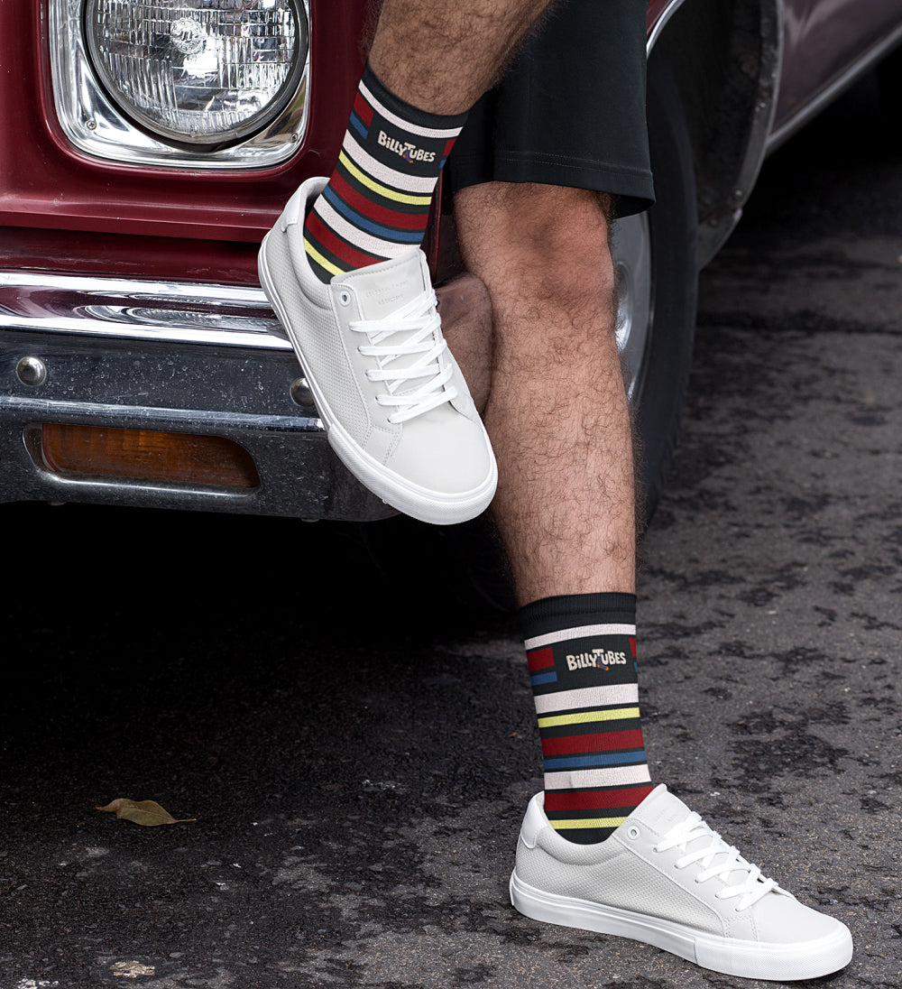 Striped Black Socks - Perfect Blend of Comfort and Character.