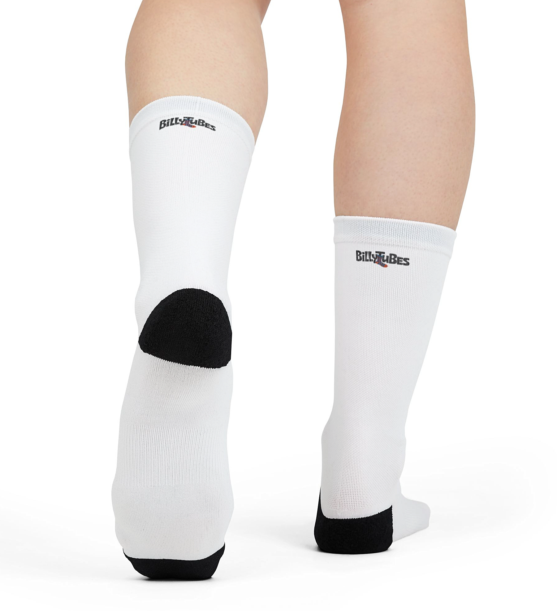 Plain, White, Awesome BillyTube Socks.