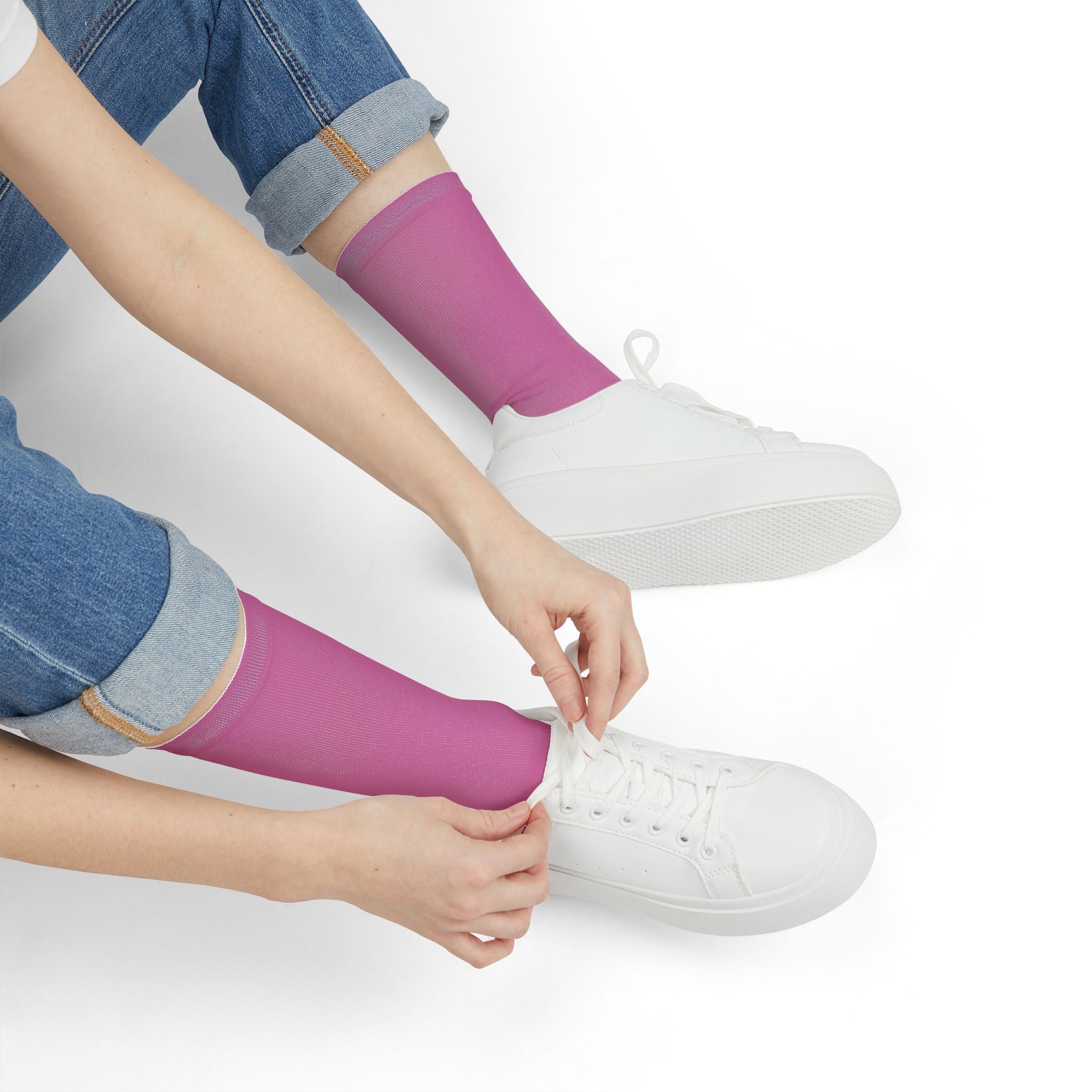 Plain, Pink, Comfy BillyTube Socks.