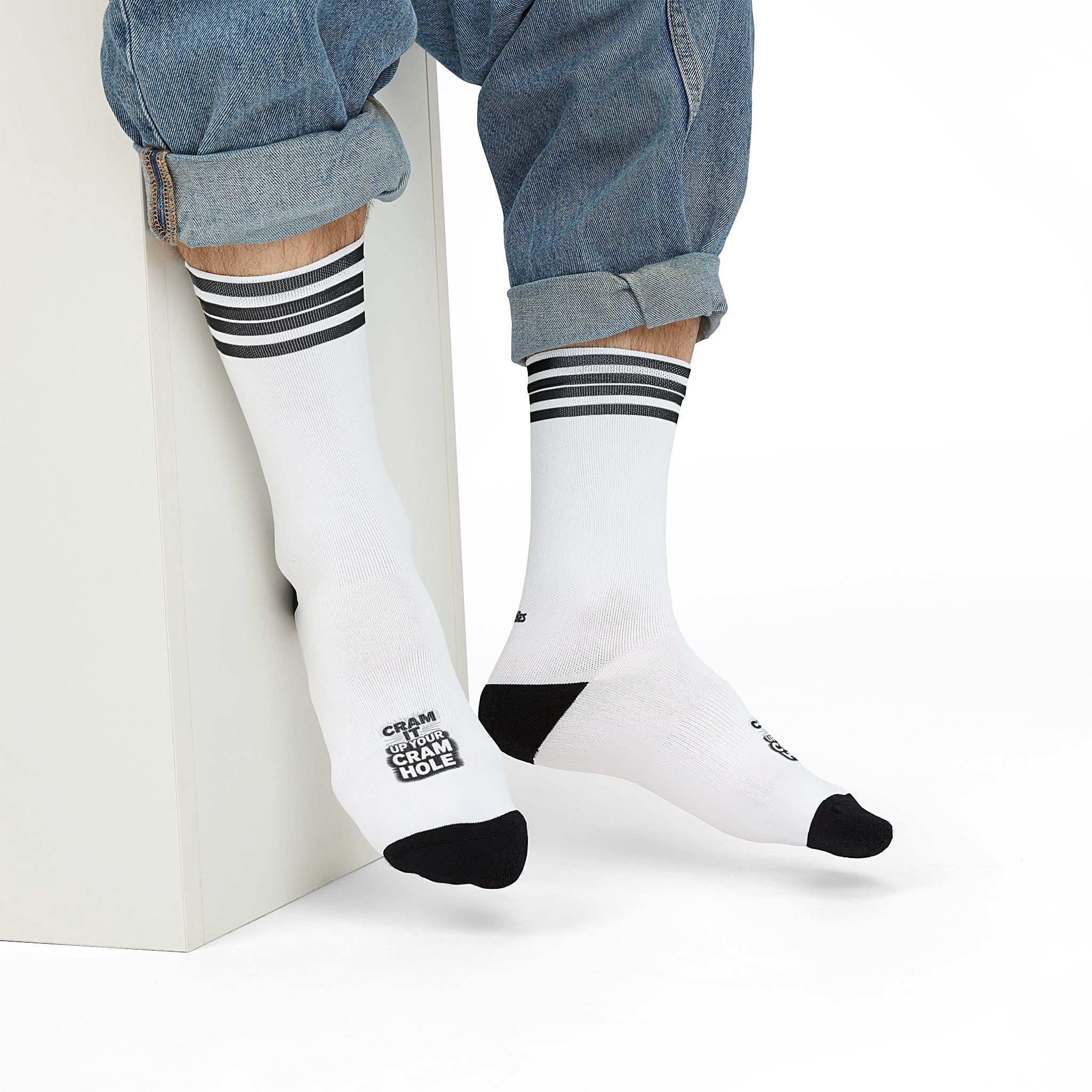Version 2 “Cram It up your Cram Hole” Socks - Bold, Comfortable, and Unapologetically Fun.