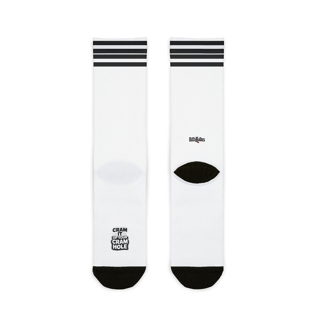 Version 2 “Cram It up your Cram Hole” Socks - Bold, Comfortable, and Unapologetically Fun.